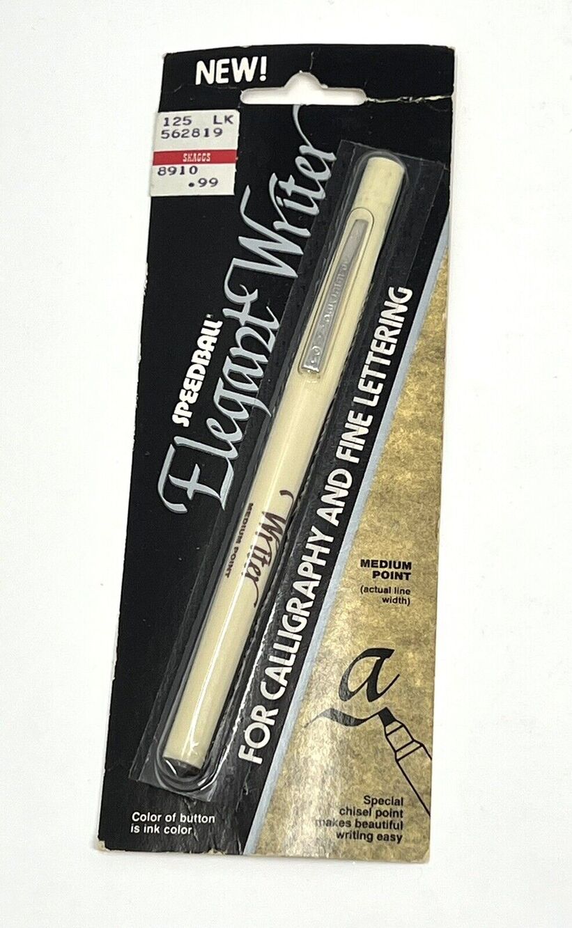 Vintage Speedball Elegant Writer Calligraphy Pen Brown Ink Medium Point USA
